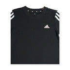 Adidas Kids 3-Stripes Logo T-Shirt – Black Tommynippon