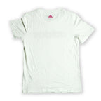 Adidas Girl's Logo T-Shirt – White & Pink Tommynippon