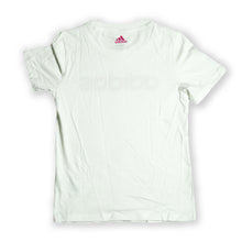 Adidas Girl's Logo T-Shirt – White & Pink