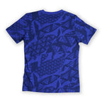 Adidas Kids’ All-Over Print T-Shirt – Blue (150–160 cm) Tommynippon