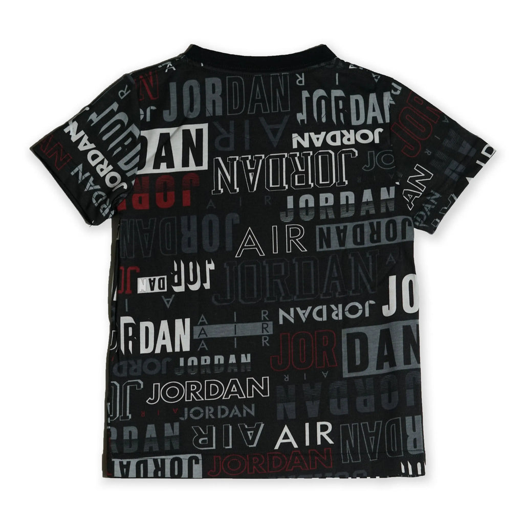 Jordan Kid's Allover Logo T-Shirt – Black/Red/Grey Tommynippon