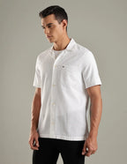 Tommy Hilfiger Men's Short Sleeve Casual Button Down Shirt White