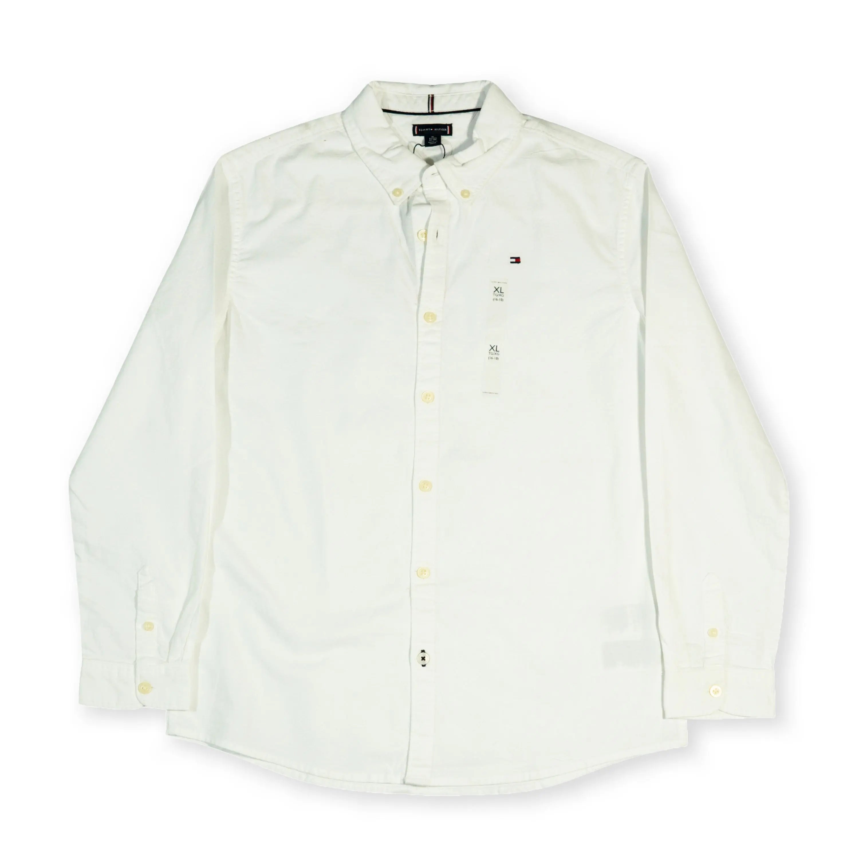 Tommy Hilfiger Kid's Classic Button-Down Shirt – White Tommynippon