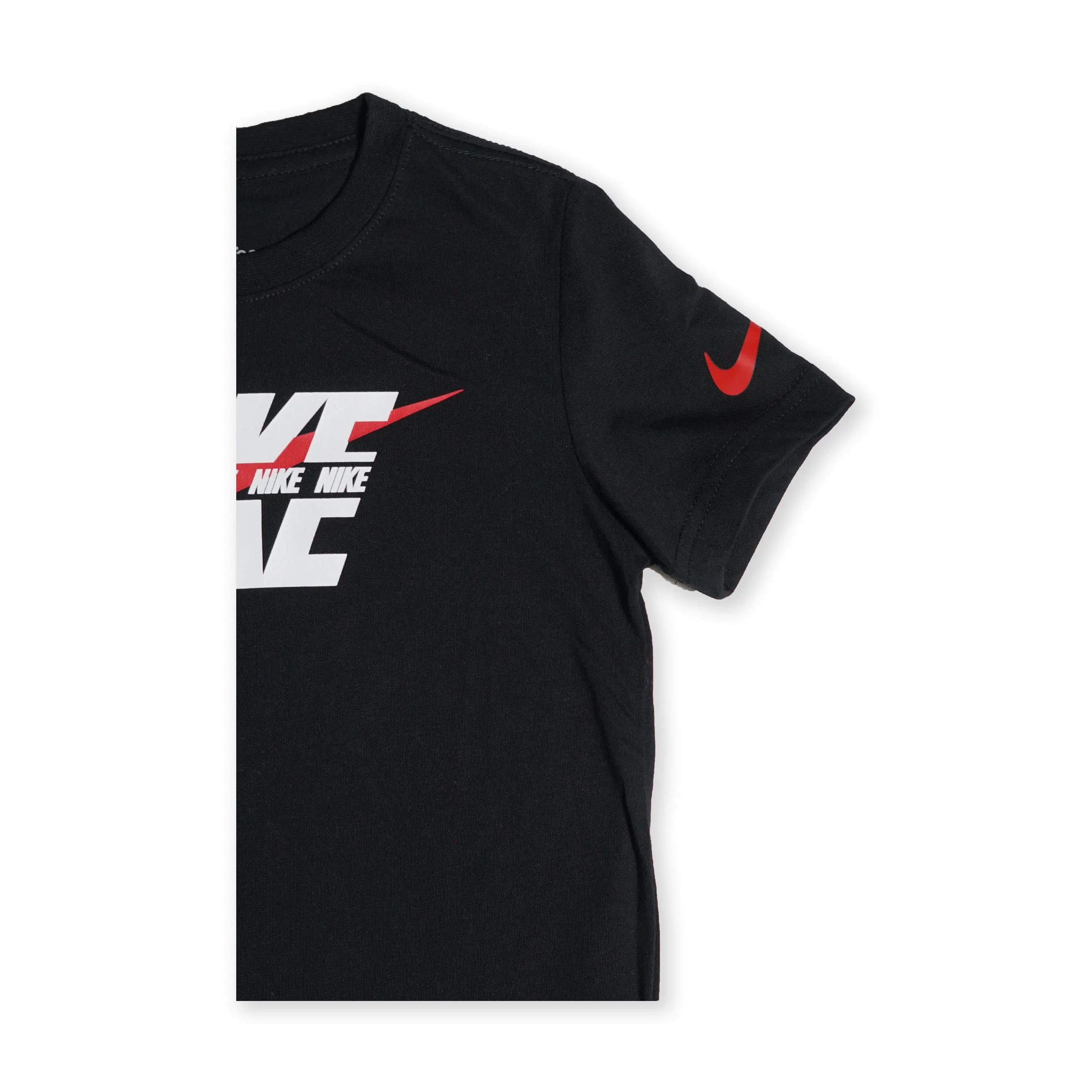 Nike Kid's Graphic T-Shirt – Black & Red Logo Print Tommynippon