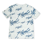 Jordan Kid's “Flight” Allover Print Tee – White/Blue Tommynippon