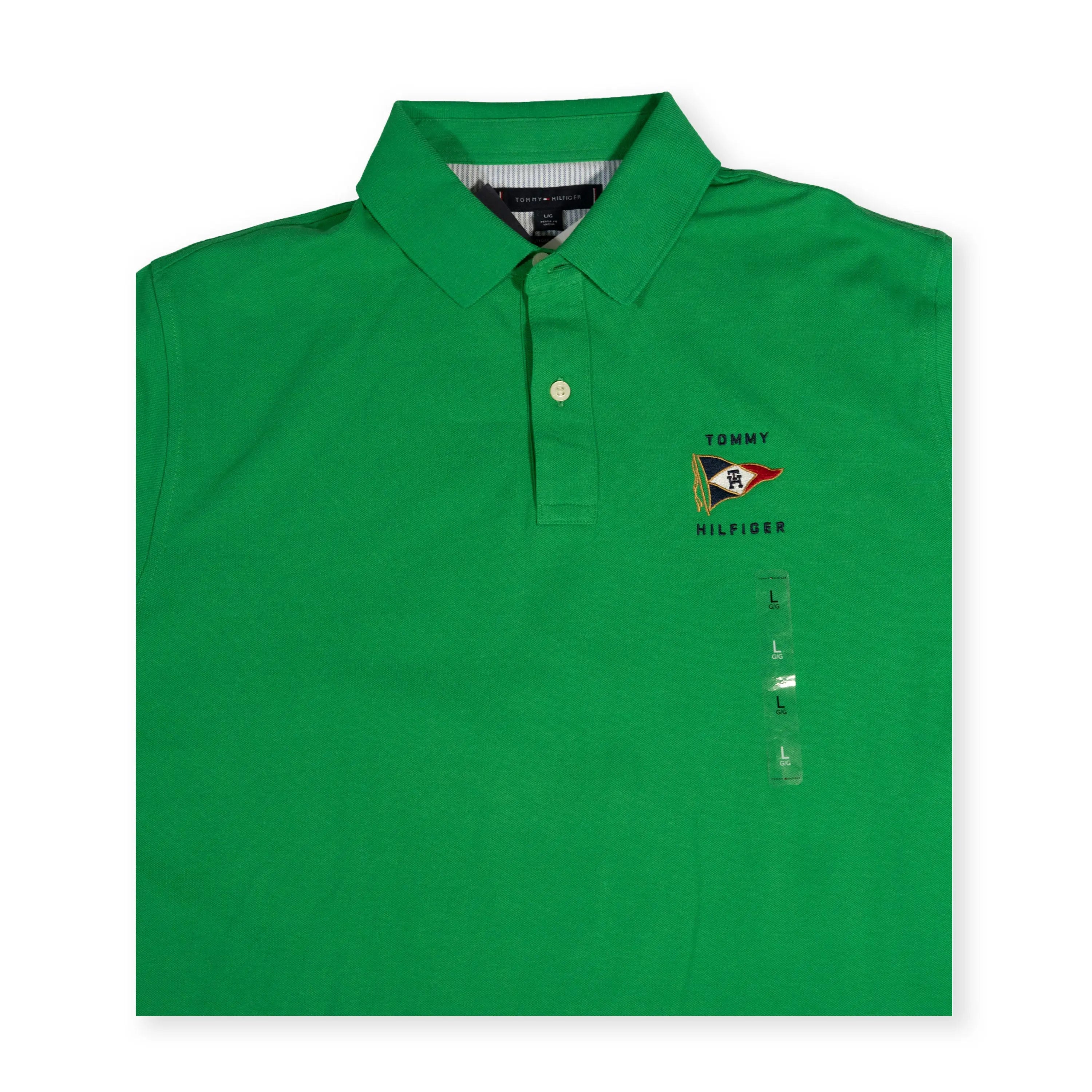 Tommy Hilfiger Men's Flag Logo Polo Shirt – Green Tommynippon