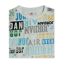 Jordan Kid's “Allover Logo” Tee – White Multi