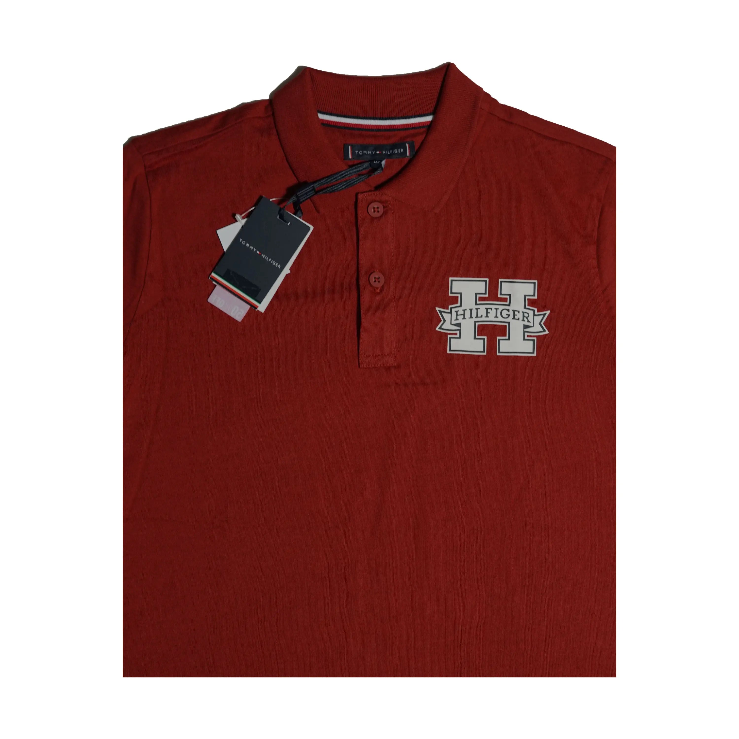 Tommy Hilfiger Kid's Polo Shirt – Red “Hilfiger H” Embroidered Logo Tommynippon