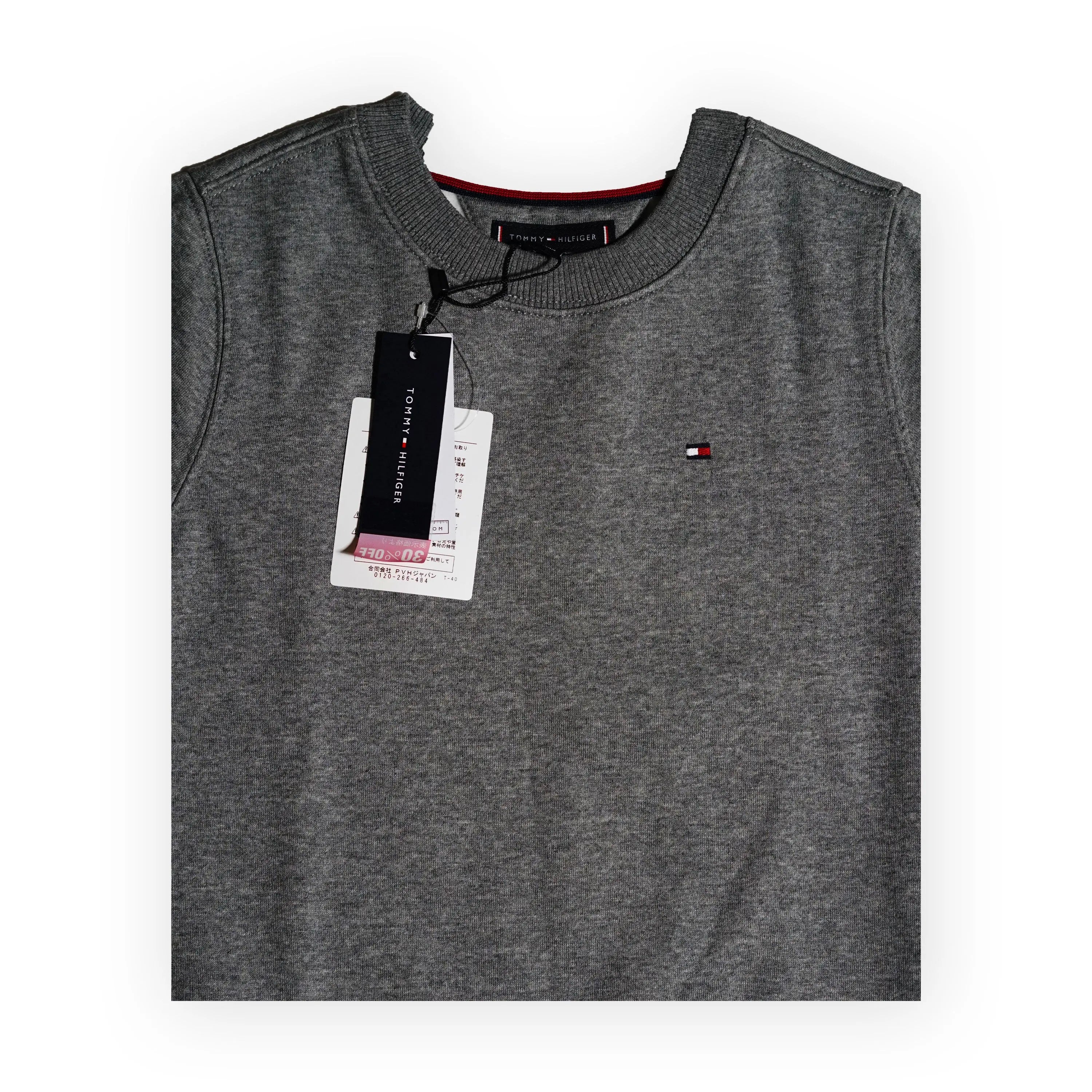 Tommy Hilfiger Kids Classic Crewneck Sweatshirt – Grey Tommynippon