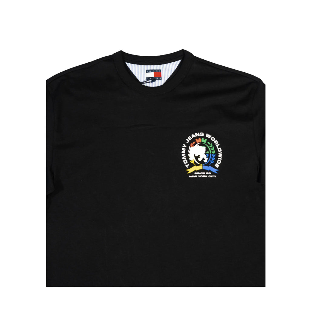 Tommy Jeans Men's Worldwide Crest T-Shirt – Black Tommynippon