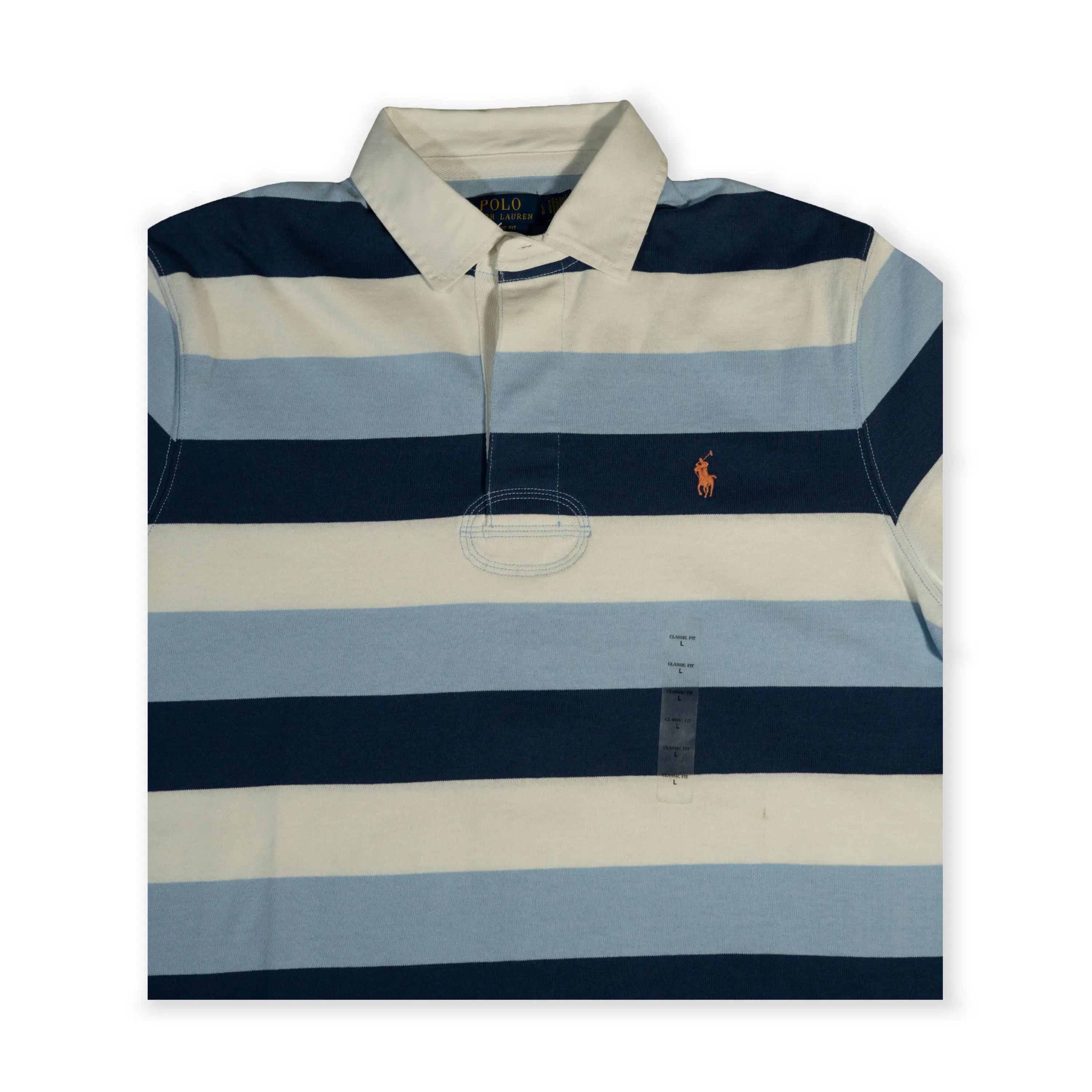 Polo Ralph Lauren Striped Men Polo Shirt – Navy & Sky Blue Tommynippon