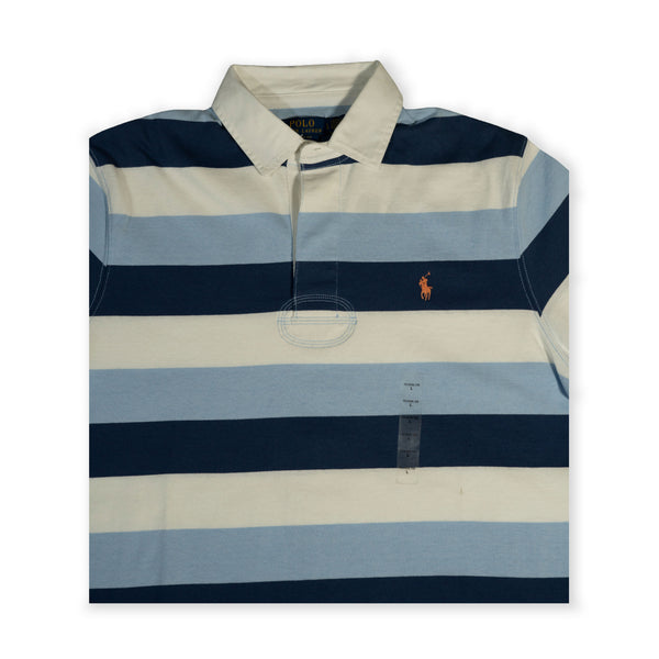 Polo Ralph Lauren Striped Men Polo Shirt – Navy & Sky Blue