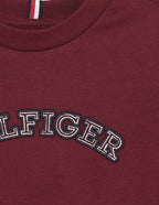 Tommy Hilfiger Boys Long Sleeve Logo T-Shirt – Maroon