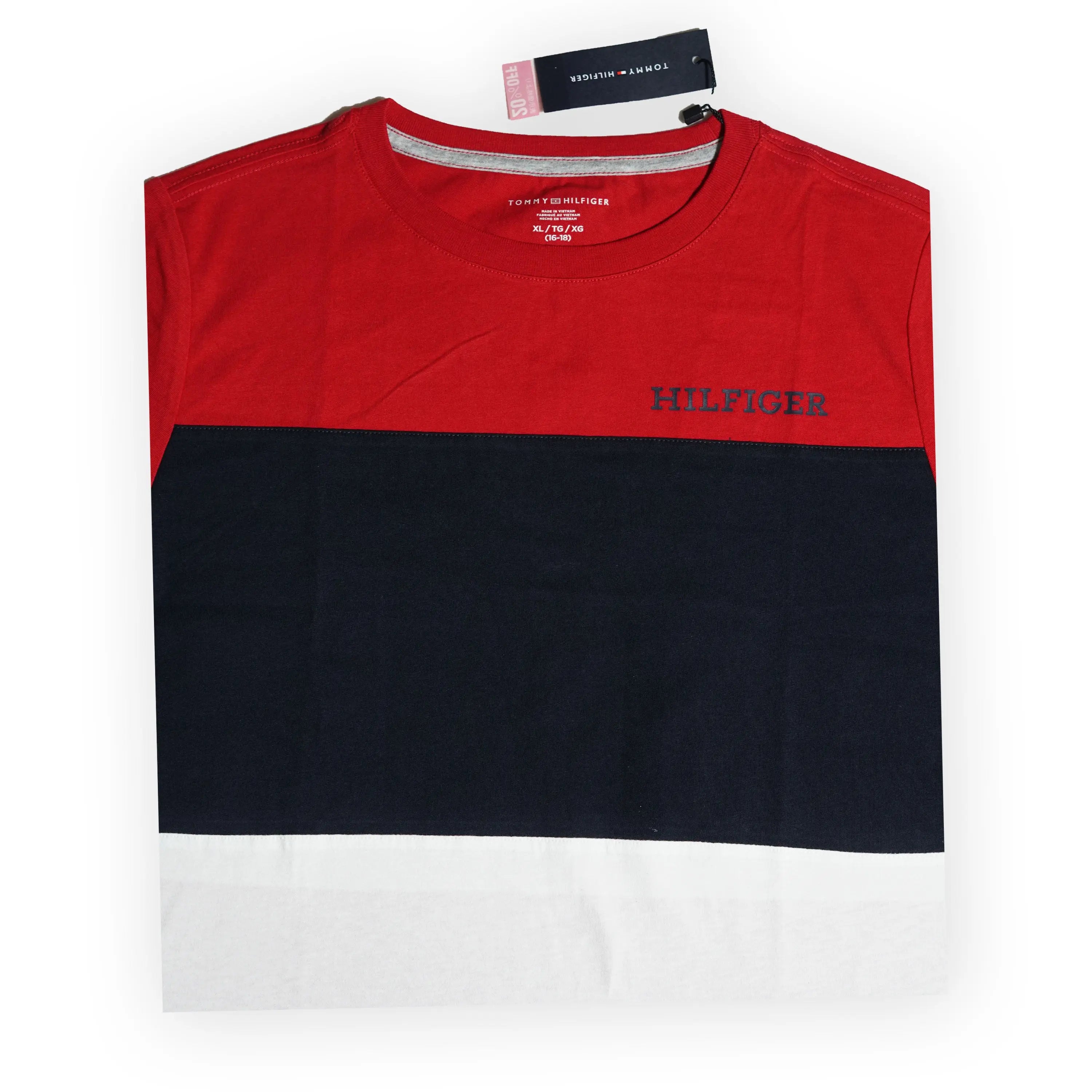 Tommy Hilfiger Kids Colorblock T-Shirt – Red, Navy & White Tommynippon