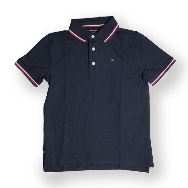 Tommy Hilfiger Classic Blue Kid's Polo Shirt – Signature Trim