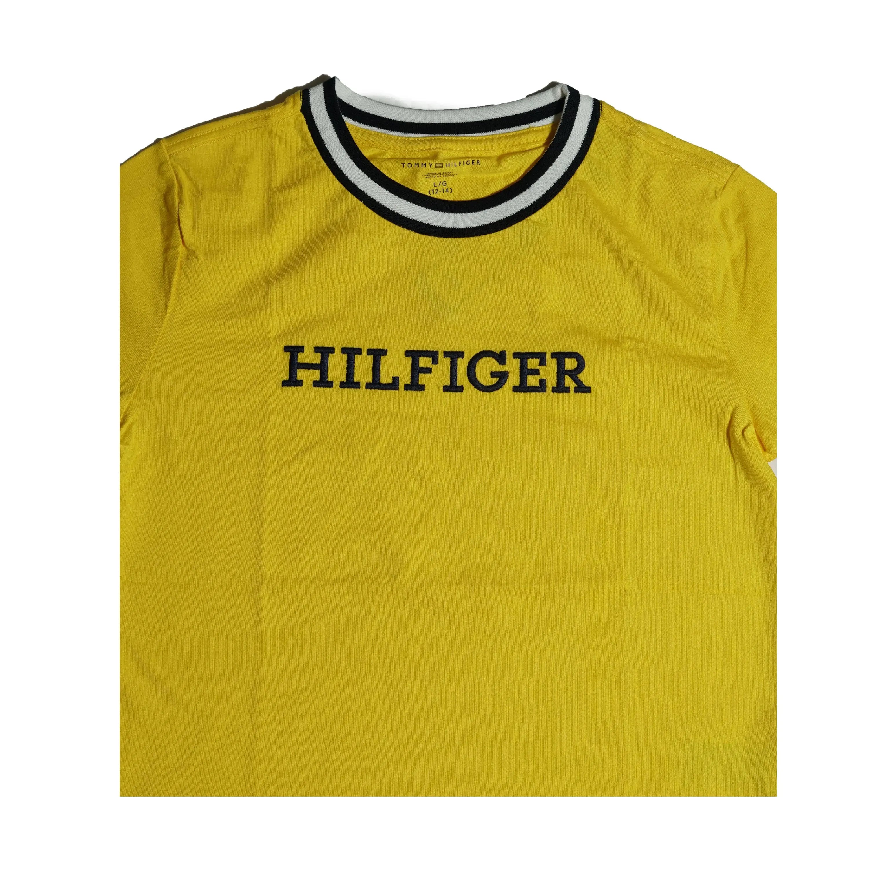 Tommy Hilfiger Kid’s Yellow Crew Neck Logo T-Shirt Tommynippon