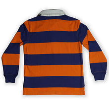 Polo Ralph Lauren Kid's Long Sleeve Striped Rugby Shirt – Orange & Navy Blue