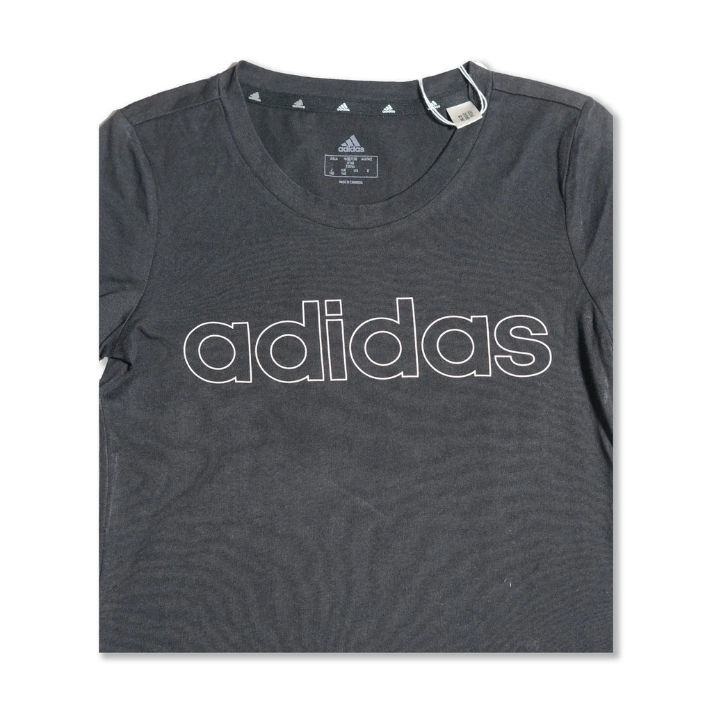 Adidas Kid's Essentials Linear Logo T-Shirt – Black Tommynippon