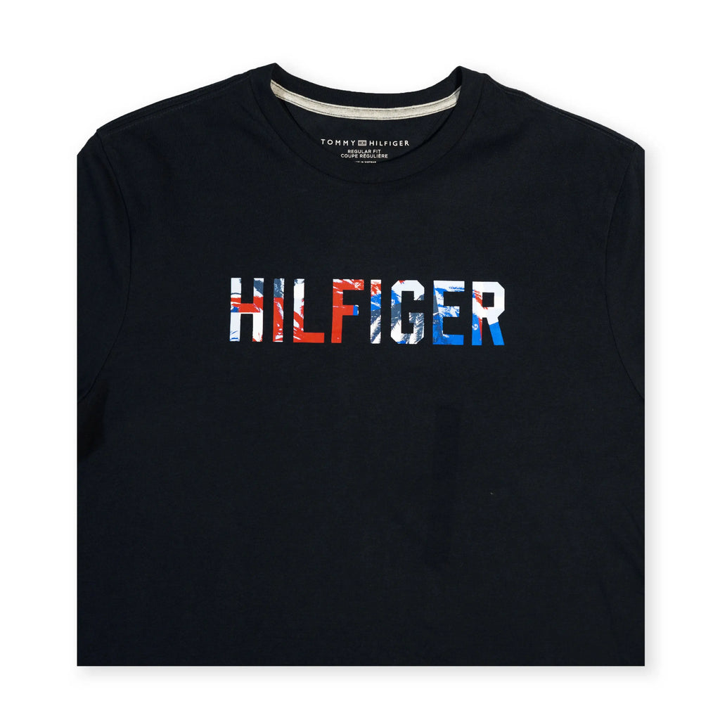 Tommy Hilfiger Men's Flag Logo T-Shirt – Black Tommynippon