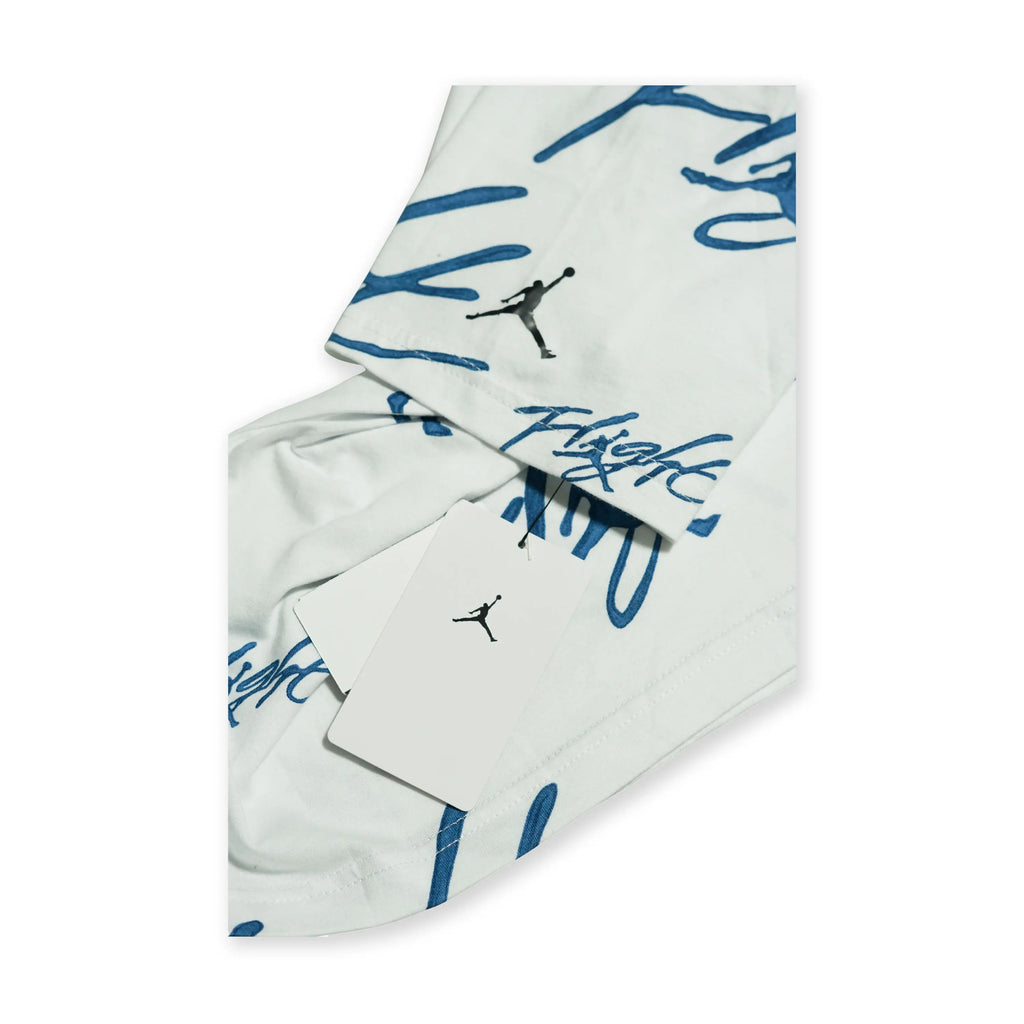 Jordan Kid's “Flight” Allover Print Tee – White/Blue Tommynippon