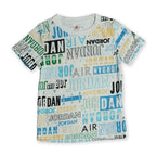 Jordan Kid's “Allover Logo” Tee – White Multi Tommynippon