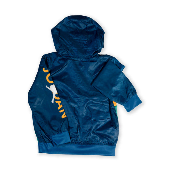 Jordan Kid's Colorblock Windbreaker Jacket – Navy, Teal & Orange