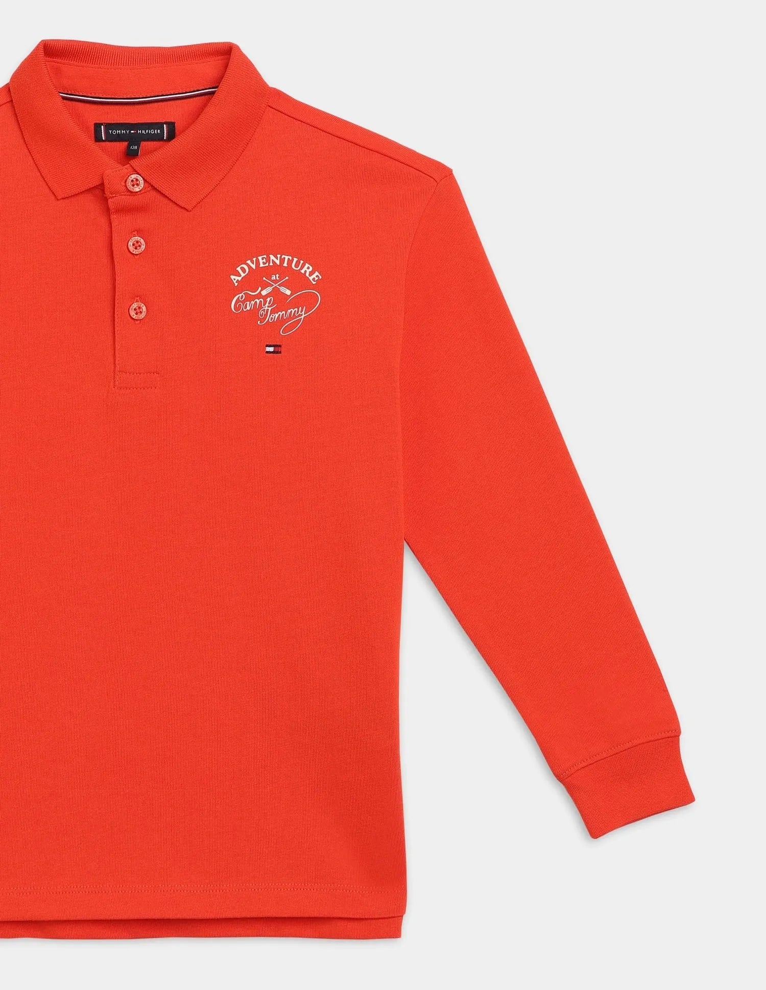 Tommy Hilfiger Boys Long Sleeve Polo Shirt – Red