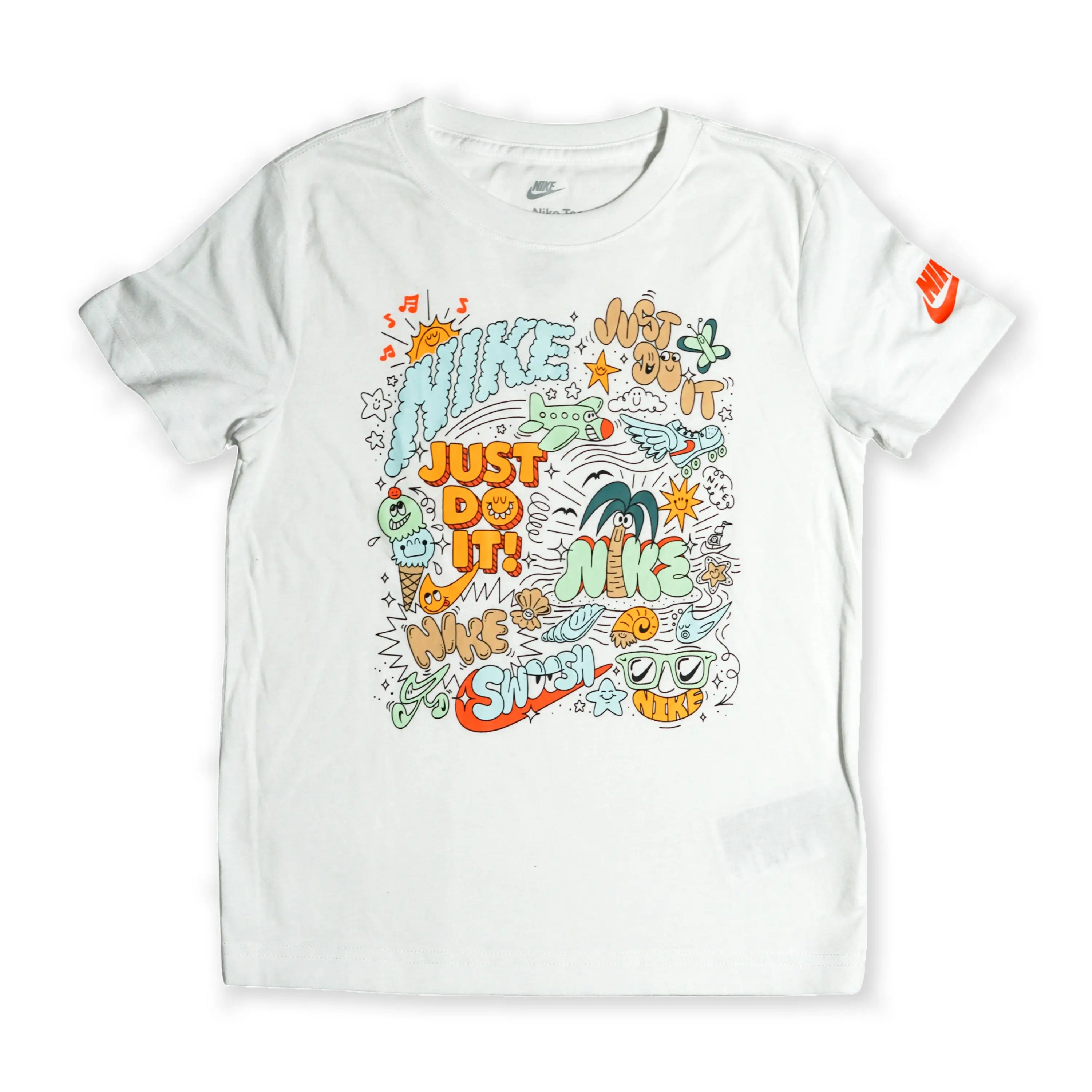 Nike Kids “Just Do It” Doodle Tee – White Tommynippon