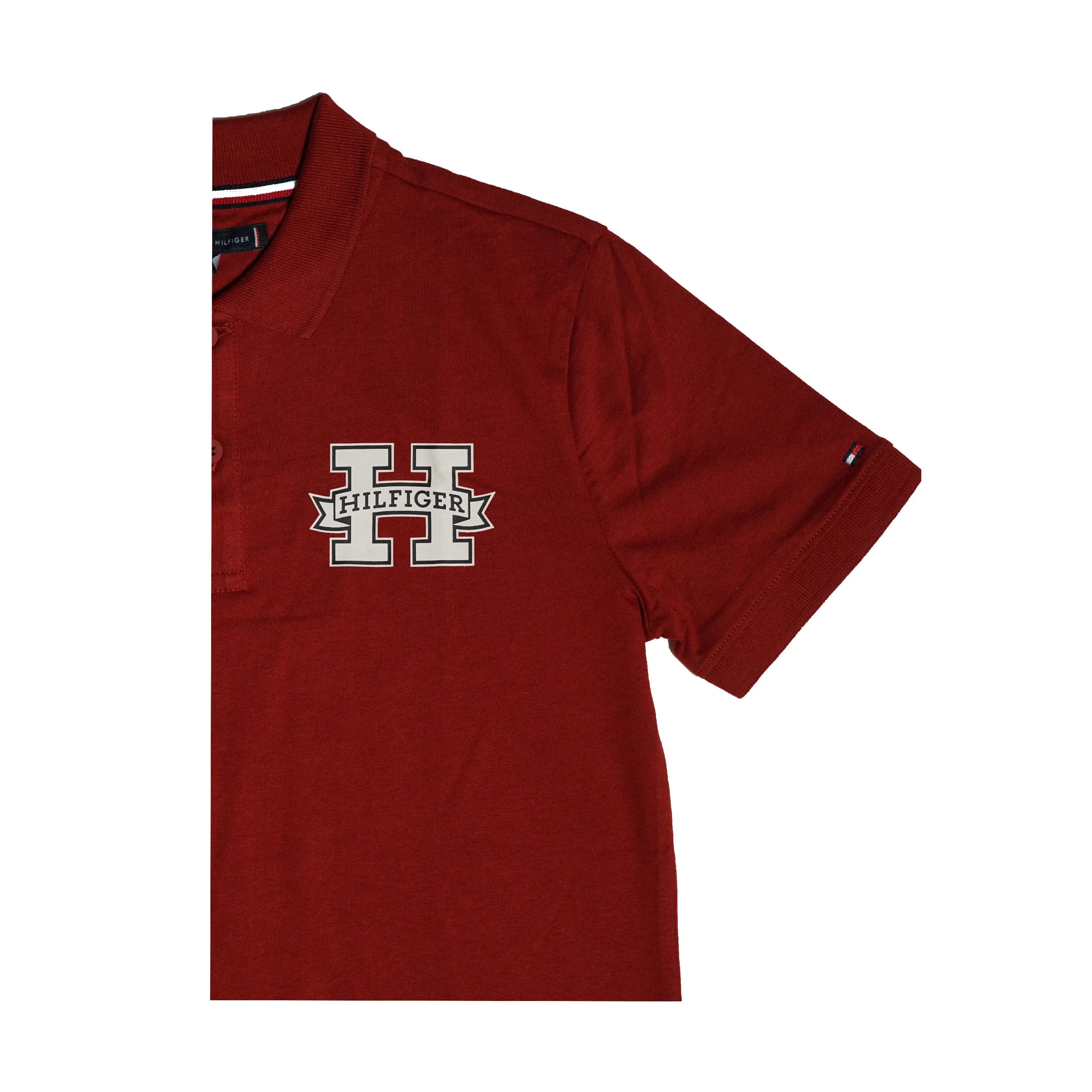 Tommy Hilfiger Kid's Polo Shirt – Red “Hilfiger H” Embroidered Logo Tommynippon