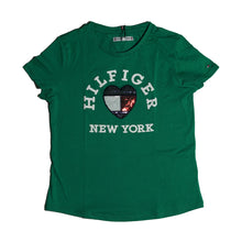 Tommy Hilfiger Girl’s Green “Hilfiger New York” Heart Logo T-Shirt