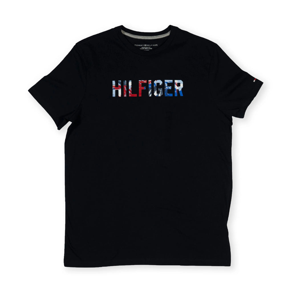 Tommy Hilfiger Men's Flag Logo T-Shirt – Black Tommynippon