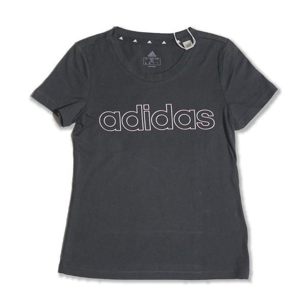 Adidas Kid's Essentials Linear Logo T-Shirt – Black