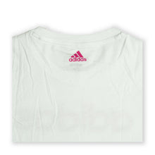 Adidas Girl's Logo T-Shirt – White & Pink
