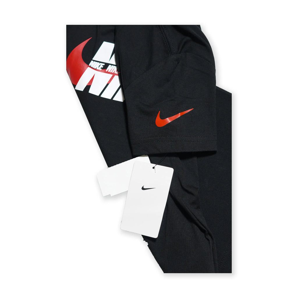 Nike Kid's Graphic T-Shirt – Black & Red Logo Print Tommynippon