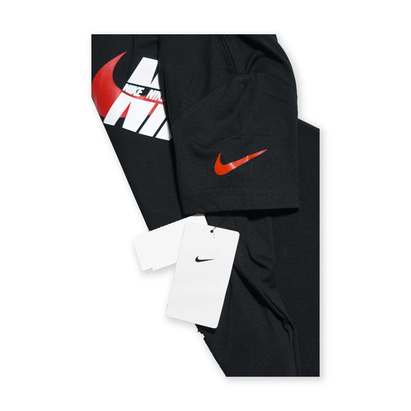 Nike Kid's Graphic T-Shirt – Black & Red Logo Print