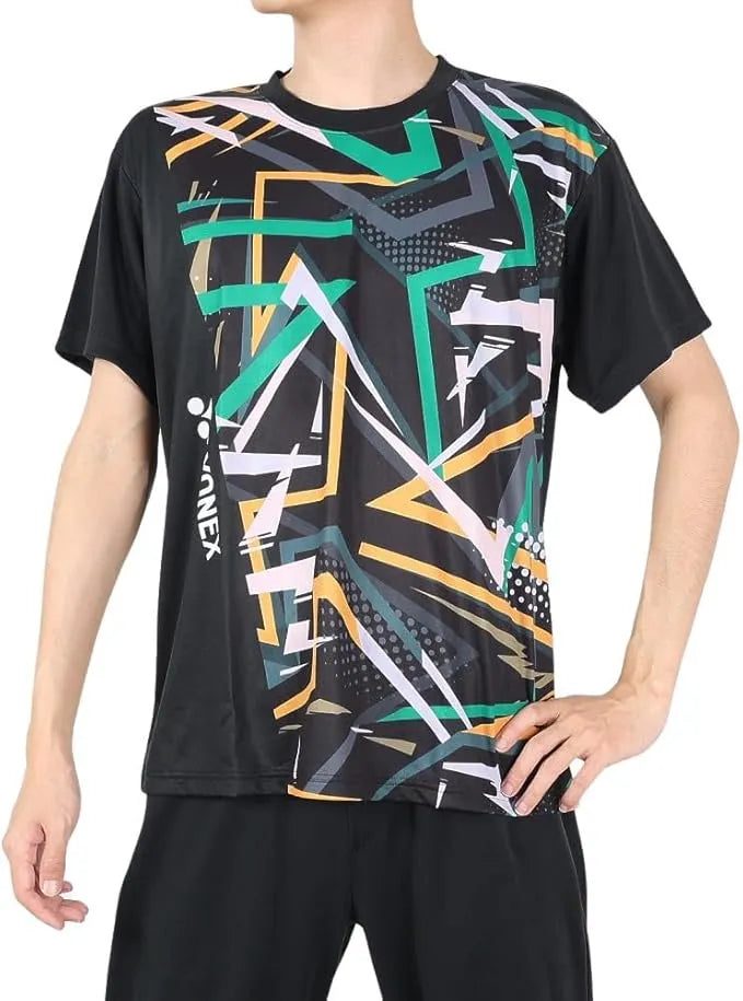 Yonex Men's Graphic Sports T-Shirt – Black