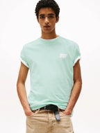 Tommy Jeans Blue Regular Fit Bubble Back Short Sleeve 100%