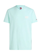 Tommy Jeans Blue Regular Fit Bubble Back Short Sleeve 100%