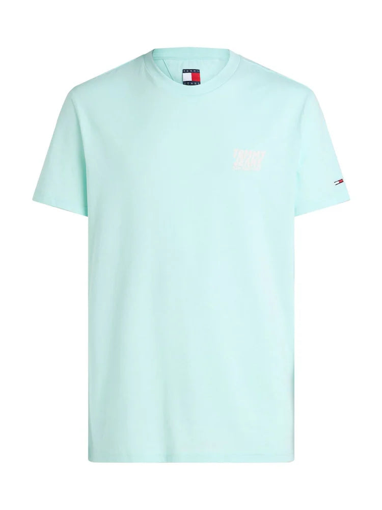 Tommy Jeans Blue Regular Fit Bubble Back Short Sleeve 100%