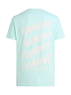 Tommy Jeans Blue Regular Fit Bubble Back Short Sleeve 100%