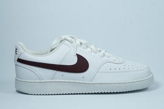 Nike Court Vision Low Sneakers – White & Maroon
