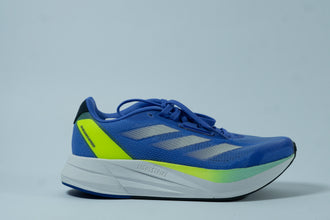 Adidas Duramo Speed Men’s Running Shoes – Blue & Neon Yellow | Lightweight Breathable Mesh | Lightstrike Cushioning