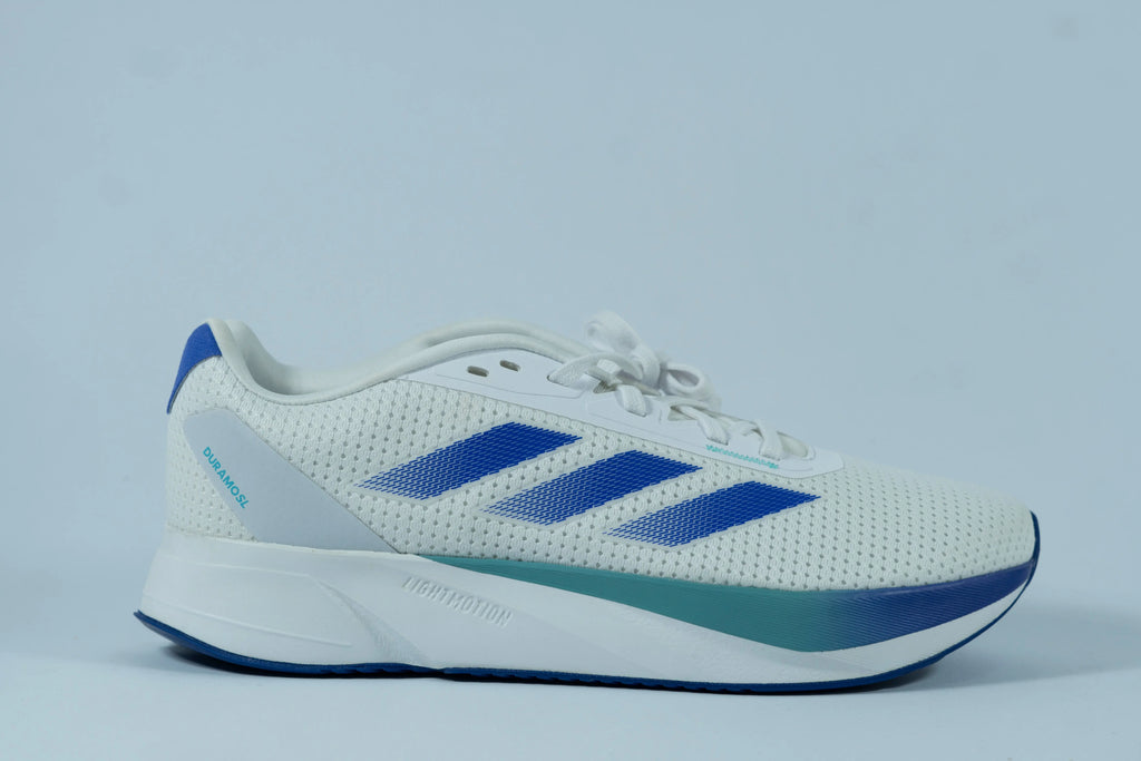 Adidas Duramo SL Running Shoes – White & Blue | Lightweight Breathable Jogging Sneakers for Men Tommynippon