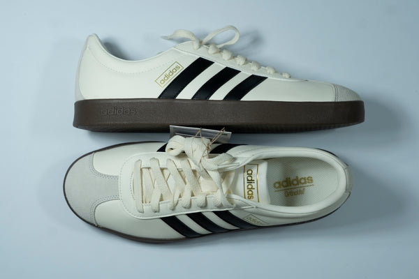 Adidas VL Court 3.0 – Off White & Black | Classic Retro Men’s Sneakers with Gum Sole