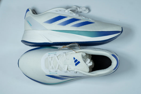 Adidas Duramo SL Running Shoes – White & Blue | Lightweight Breathable Jogging Sneakers for Men