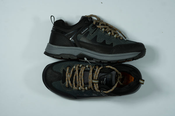 Kid’s Waterproof Outdoor Hiking Shoes – Durable Anti-Slip Trekking Trainers in Black & Grey