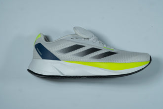 Adidas Duramo SL Men’s Running Shoes – Light Grey, Black & Neon Yellow Breathable Trainers