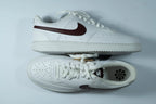 Nike Court Vision Low Sneakers – White & Maroon Tommynippon