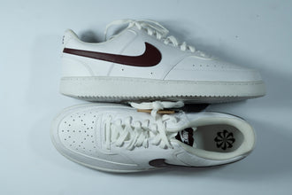 Nike Court Vision Low Sneakers – White & Maroon