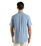 Tommy Hilfiger Men's Short Sleeve Casual Button Down Shirt Blue